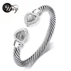 UNY Bangle Love Heart Twisted Wire Bracelet Free Ship Bangle Designer Brand Retro Unique Elegant Women Fashion Jewelry Bracelets 1