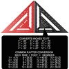 7/12 Inch Thickened 45/90 Degree Angle Ruler Aluminum Alloy Woodworking Triangle Ruler High Precision Carpentry measuring Tools 6