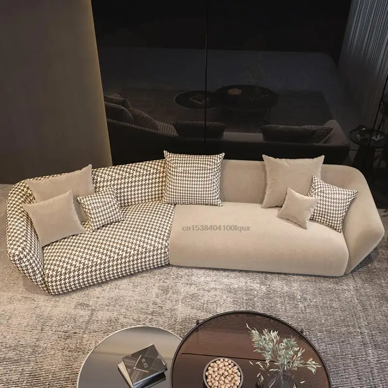 New Italian Minimalist Wash-free Technology Cloth Sofa Living Room Corner Special-shaped Designer Soft Sofa Chaise Lounge
