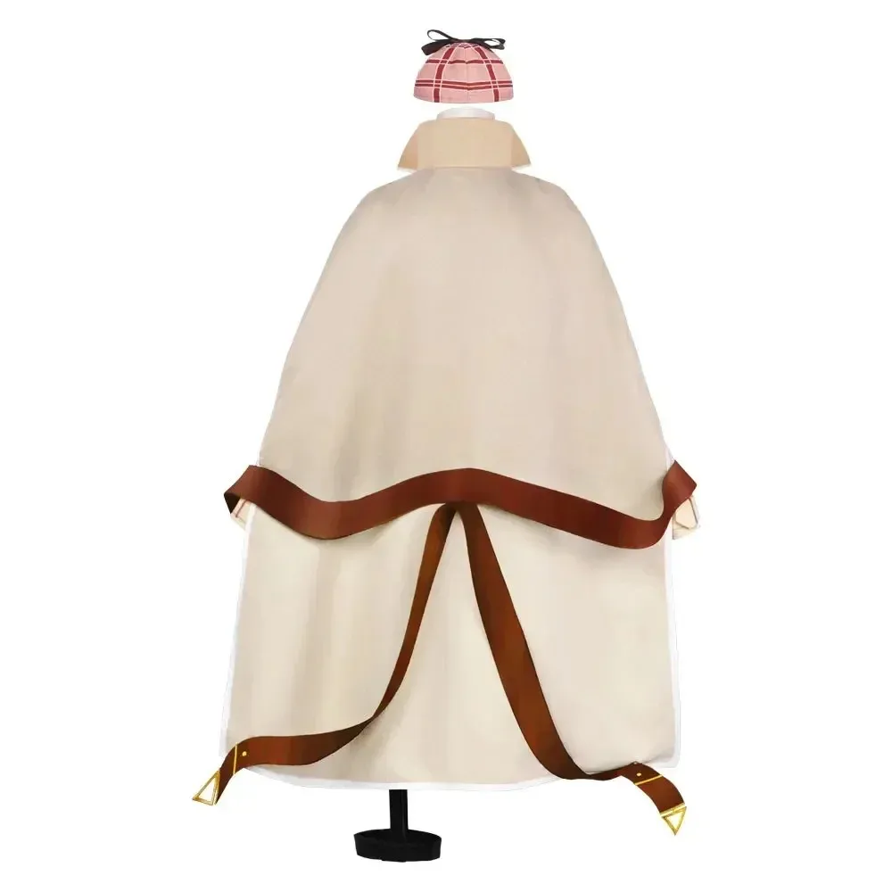 VTuber: Hololive Amelia Watson | Khaki Uniform Cosplay Costume 22 Hololive Amelia Watson School Uniform Cosplay Costume for Women (Unofficial)