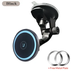 Magnetic Car Phone Holder with MagSafe Compatibility (MagsafeU 15XI Black)