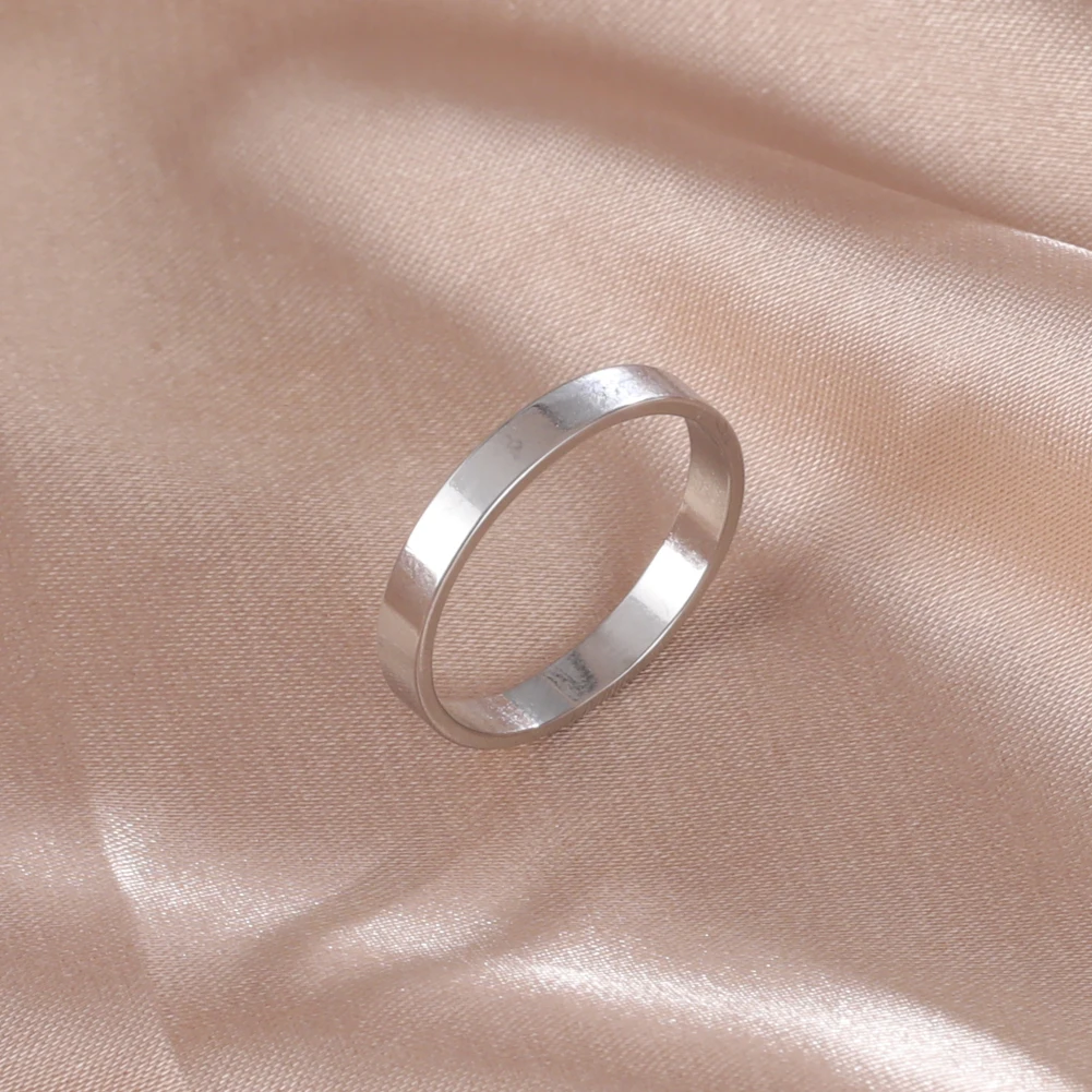 3 Colors Stainless Steel Wedding Band Rings For Women Men