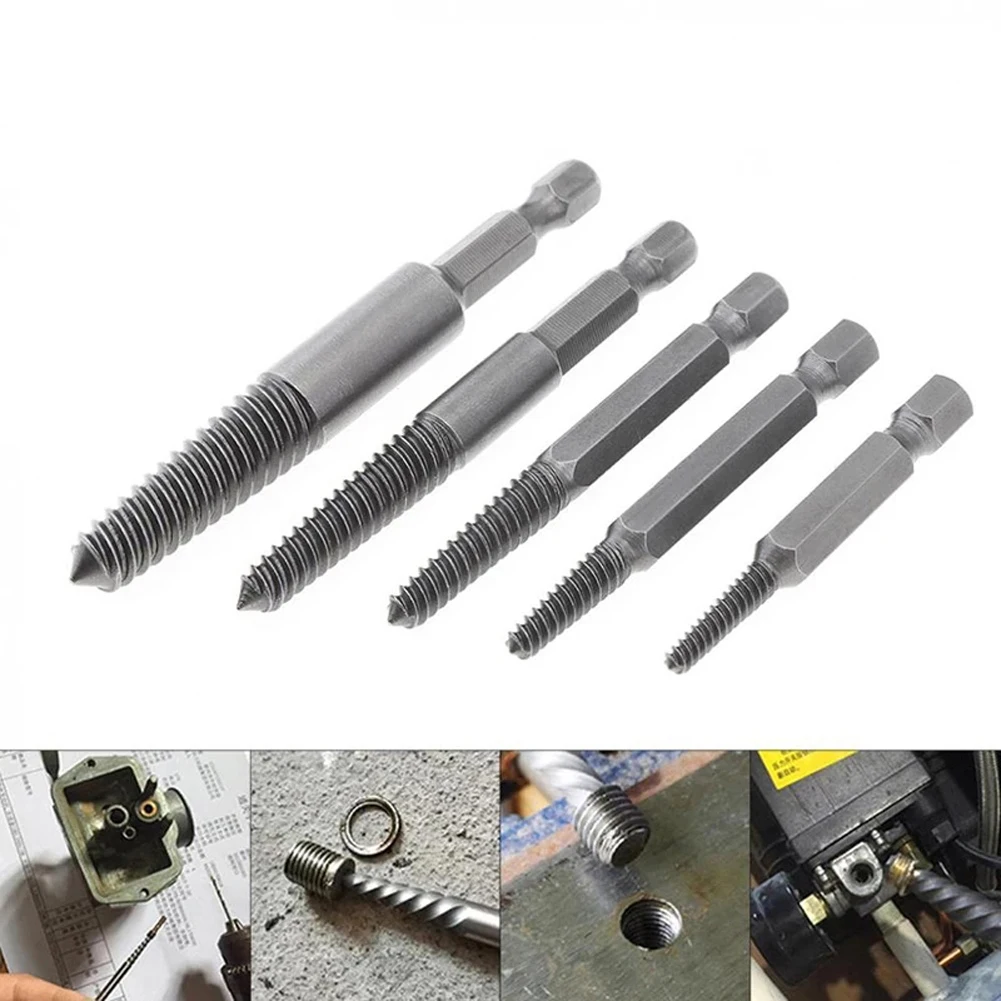 

Drill Bit Hex Screw Extractors Metal Metalworking Tools Hex Shank Set M3-M18 1/4 Inch Broken Bolt Remover Easy Out