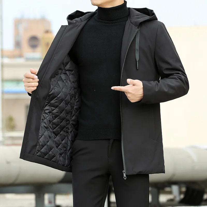 

Men Jackets Autumn Winter Men's Trench Coat Men Casual Thicken Warm Hooded Jacket Male Windbreaker Outerwear Man coat 6XL
