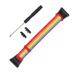 Nylon Braided Elastic Smartwatch Strap - Weave Bracelet Correa for Huawei Honor band 6 (Colorful)