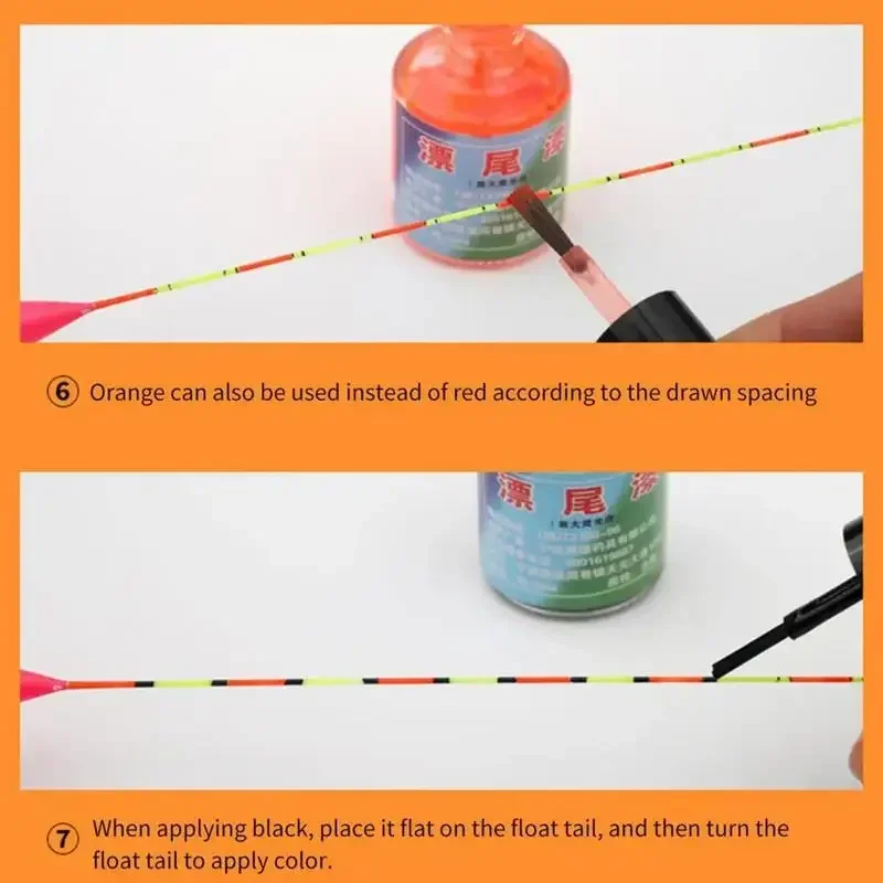 Fishing Float Paint Fluorescent Liquid Repair Fishing Float Paint Professional Fishing Tackle Repair Indicator Paint Quick Drying Tool
