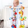 Soft Giraffe Zebra Animal Handbells Rattles Plush Infant Baby Development Handle Toys WIth Teether Baby Toy For Newborn Gifts 4