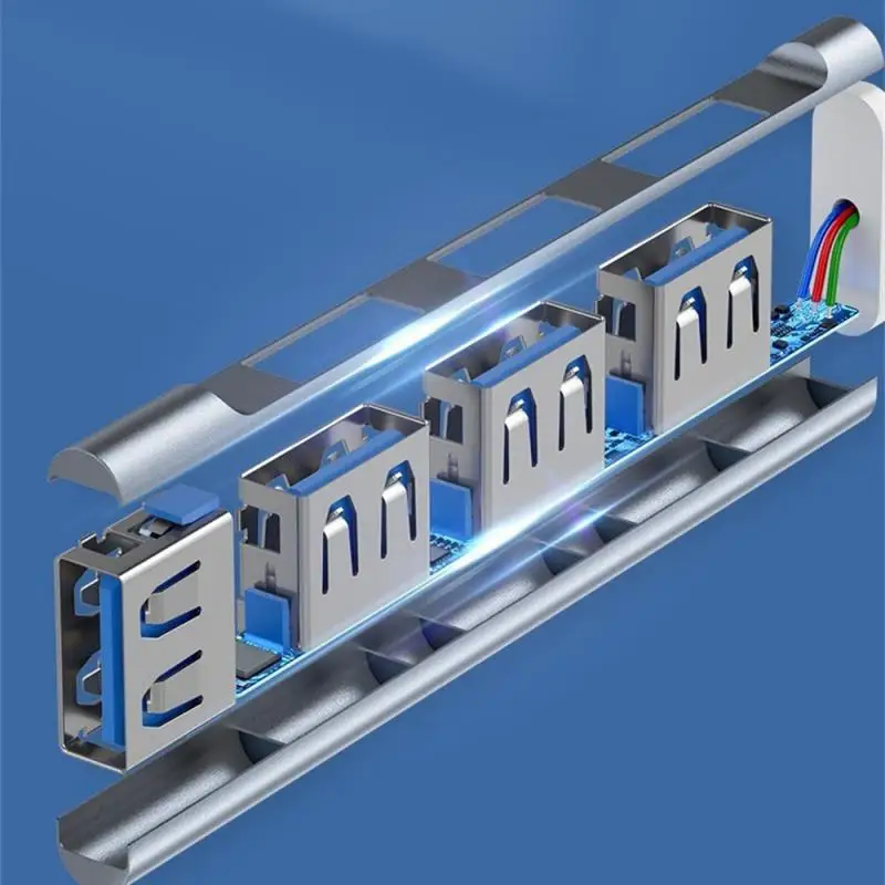 USB 분배기, 도킹 스테이션, USB C 허브, 맥북 에어 미 PC 휴대폰 노트북 액세서리, C타입 허브, 3.0 + 2.0 4 포트, 1  10 개