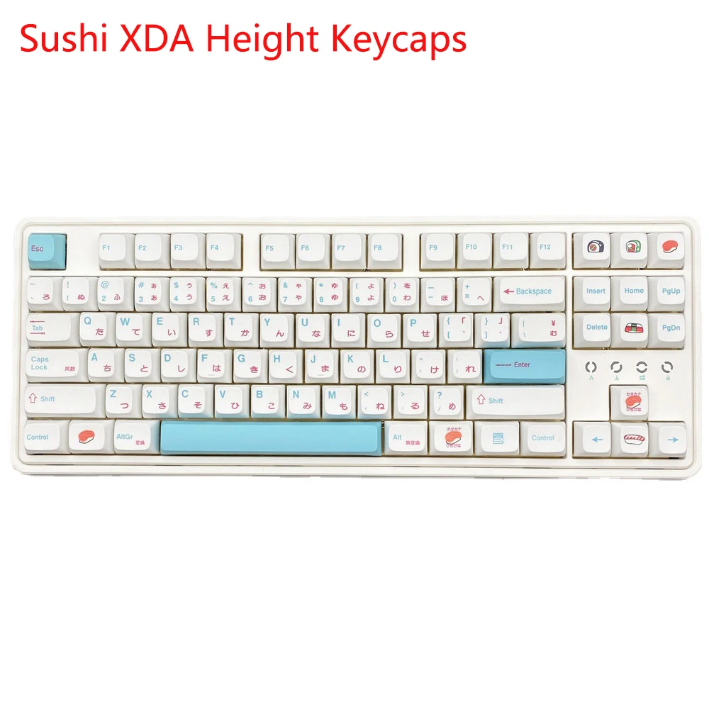Механическая клавиатура с суши-тематикой колпачки для клавиш XDA Height PBT сублимация