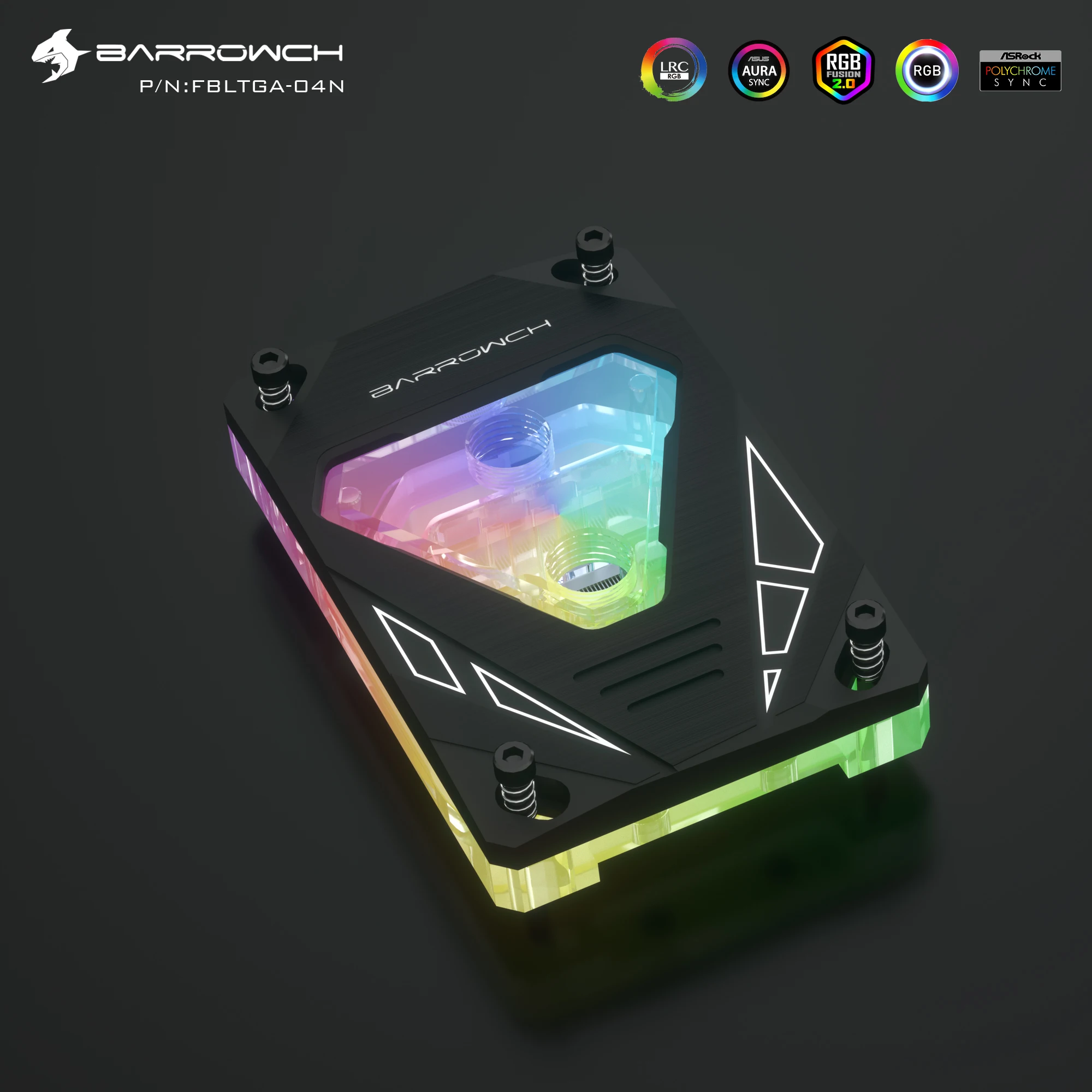 Barrowch Fbltga04n Bloco de Resfriamento Água da Cpu para Amd Ryzen Am4 Am3 Plataforma Radiador m Série pc Wtaer Computador Refrigeração Case - Imagem 2