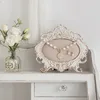 French Vintage Jewelry Stand, White Antique Display Holder, Necklace/Earring Jewelry Rack, Elegant Storage Piece  Pink 2