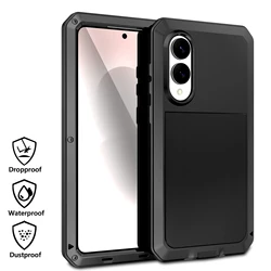 Shockproof Metal Armor Case with Tempered Glass Protection - Galaxy S8 (Black)