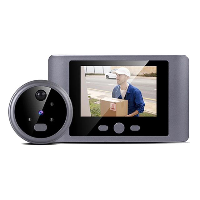 Digital Door Viewer Doorbell PIR Motion Detector Smart Peephole Doorbell Night Vision 90° Wide Angle for Home Security System 3