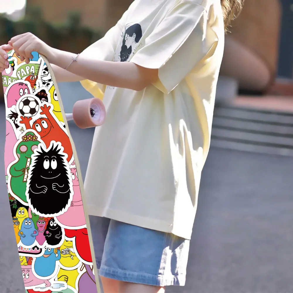 50Pcs Animation Barbapapa Stickers ornament Skateboard Guitar Suitcase Freezer Motorcycle Classic Toy Decal Funny images - 6