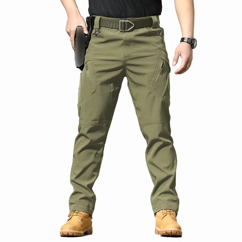 Quick Dry Outdoor Military Pants Multi Pockets Elastic Tactical Pant Waterproof Plus Size 6XL Casual Cargo Trousers Men Clothing