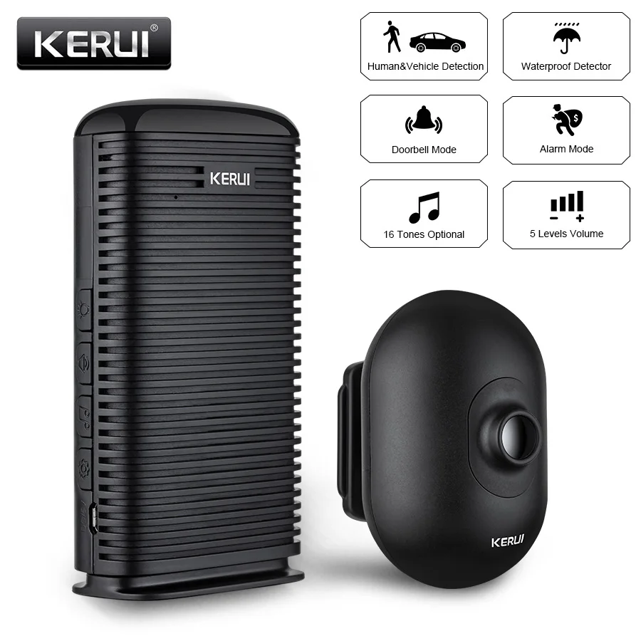 KERUI Wireless Smart Home Alarm Driveway Garage Burglar Sensor