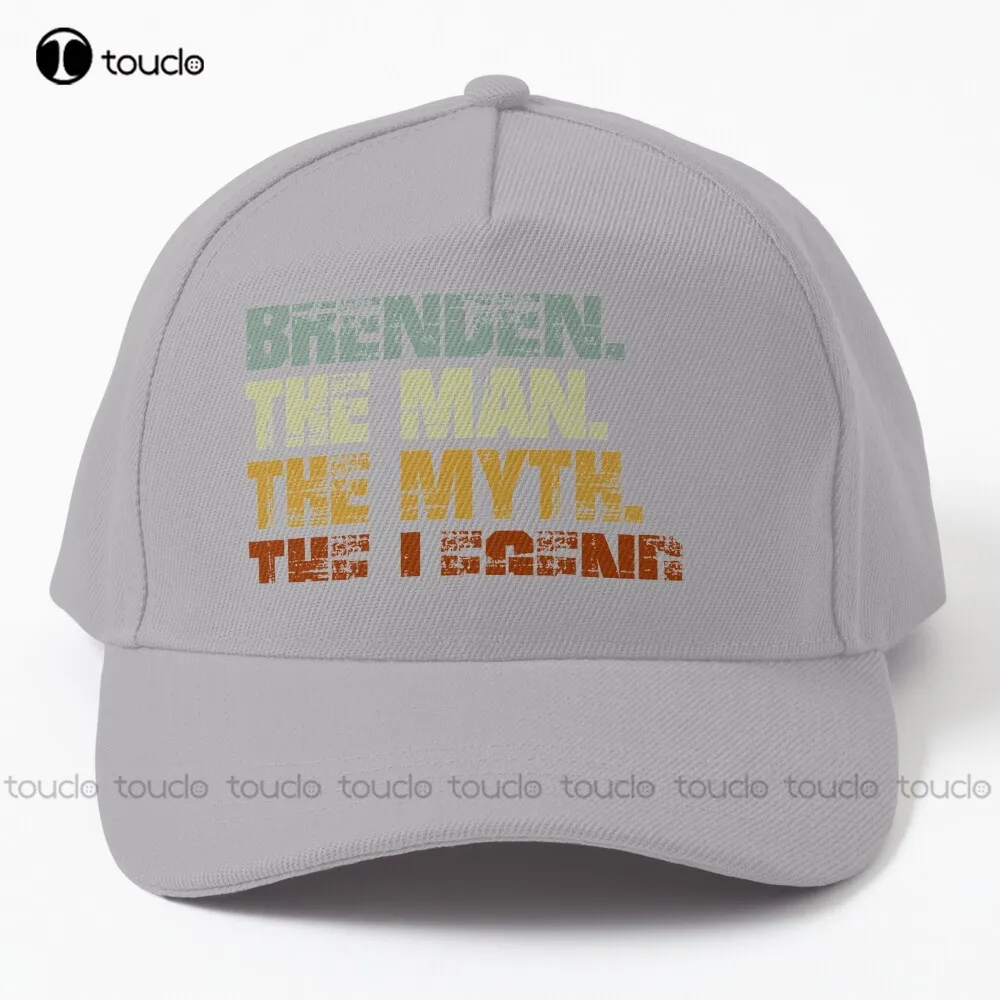 

Brenden The Man The Myth The Legend Baseball Cap Hiking Hats For Women Outdoor Simple Vintag Visor Casual Caps Street Skateboard
