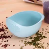 1 Piece Small Cleaning Gadget Multi-purpose Food Grade Plastic Rice Beans Peas Washing Filter Strainer Basket Sieve Drainer 4