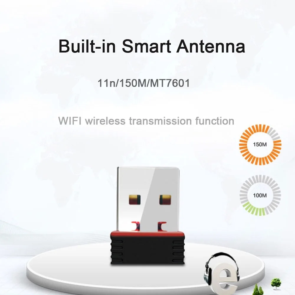 Mini 150Mbps USB Wireless Wifi Adapter Network LAN Card 8188/7601 Adaptor Network Card For Smart Phone Tablet PC HD players