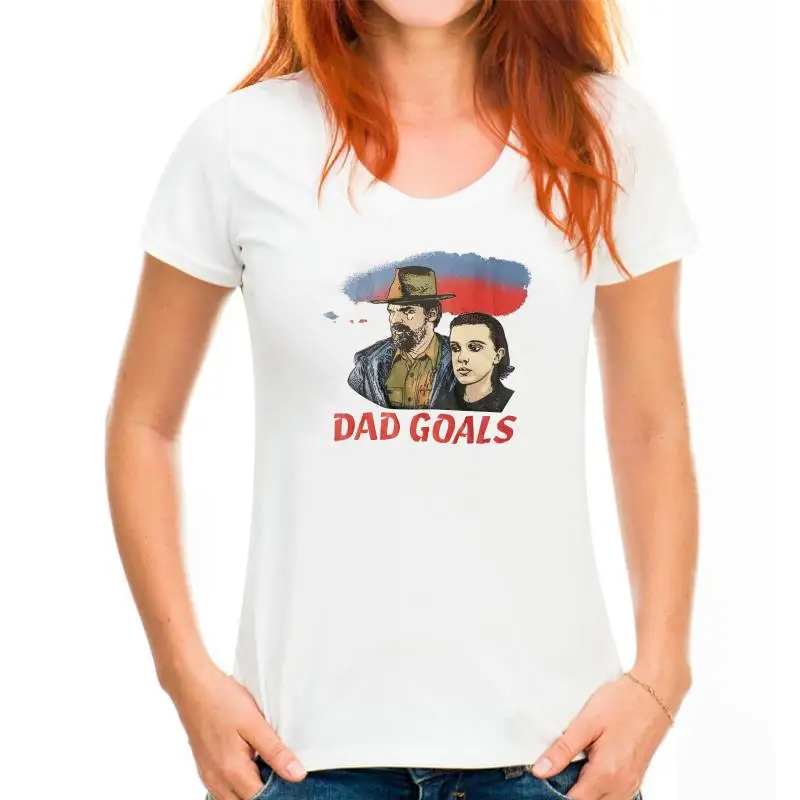 thumbnail image 1 of Stranger tee Things Dad Goals Chief Hopper Eleven TV Show Mens T Shirt, 1 of 5