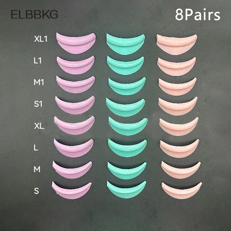 

8 Pairs Reusable Silicone Eyelash Perm Pad Lifting Lashes Rods Recycling 3D Eyelash Curler Accessories Applicator Makeup Tools