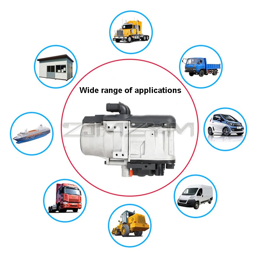 Samochodowy podgrzewacz wody na olej napędowy / benzynowy 12V 5KW Telefon Gsm Zdalne sterowanie z pompą wodną Podgrzewacz postojowy na olej napędowy