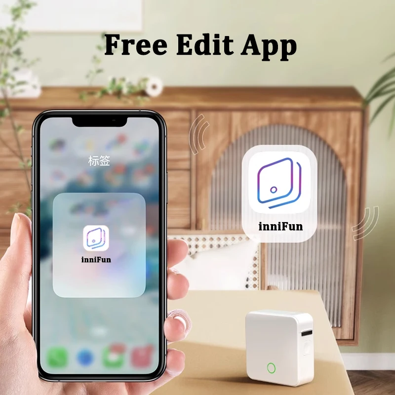 Holyhah P0 طابعة ملصقات لاسلكية محمولة طابعة ملصقا...