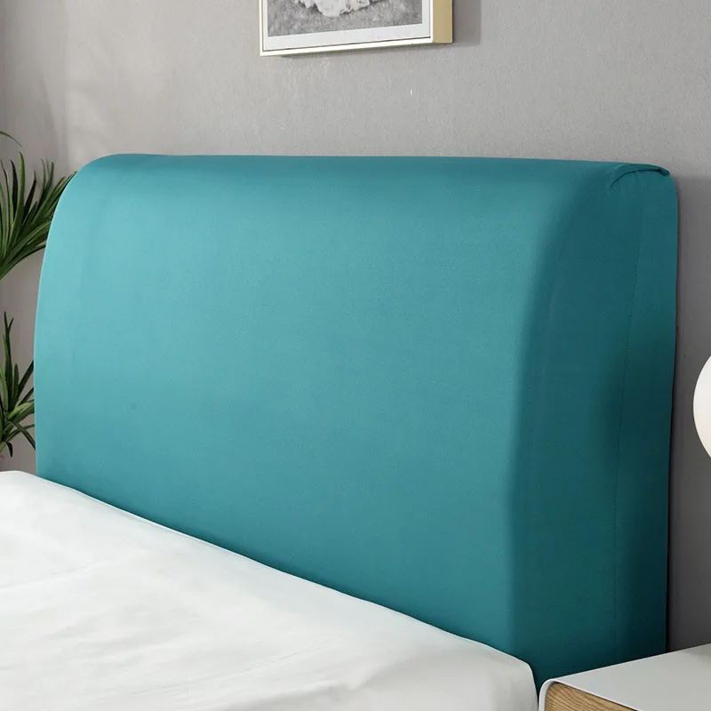 Solid Color Fabric Bed Head Cover All-inclusive Spandex Headboard Cover Elastic Furniture Protector for Hotel Home Living Room