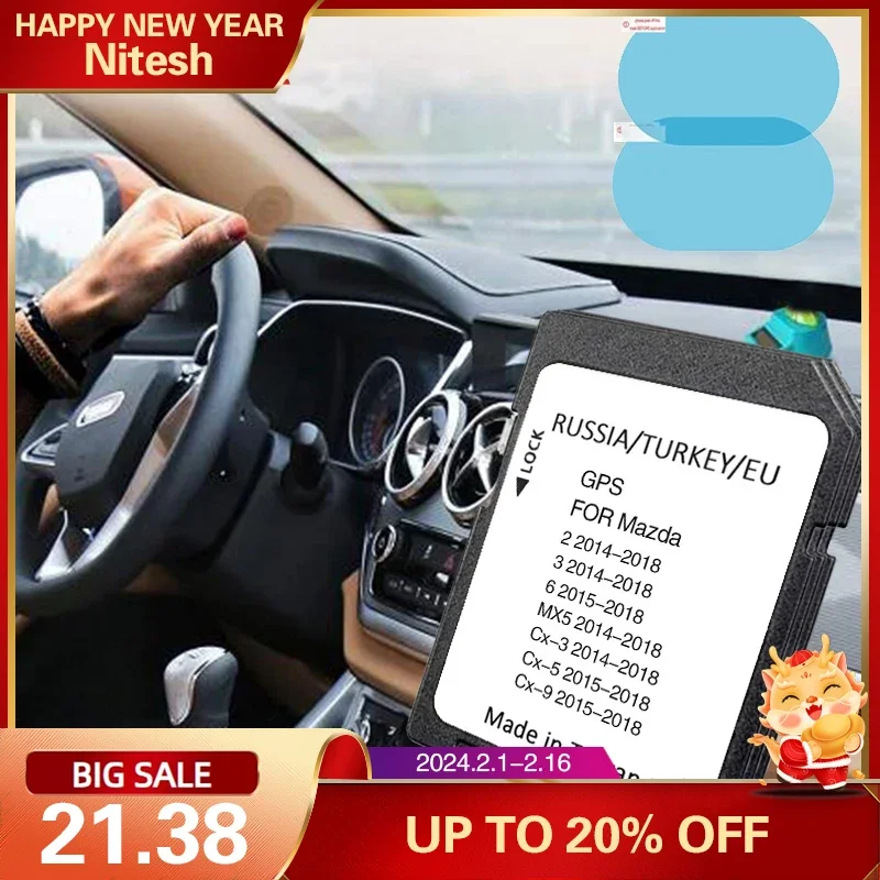 2023 Eu Russia Turchia Ucraina Mappe Per Mazda 2/3/6/Cx3/Cx5/Cx9/Mx5 Veicolo Sat Nav Scheda Di Navigazione Sd 16Gb Gps