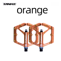 TANKE TP - 50 Aluminum Alloy Non - slip MTB Bicycle Pedals (Orange)