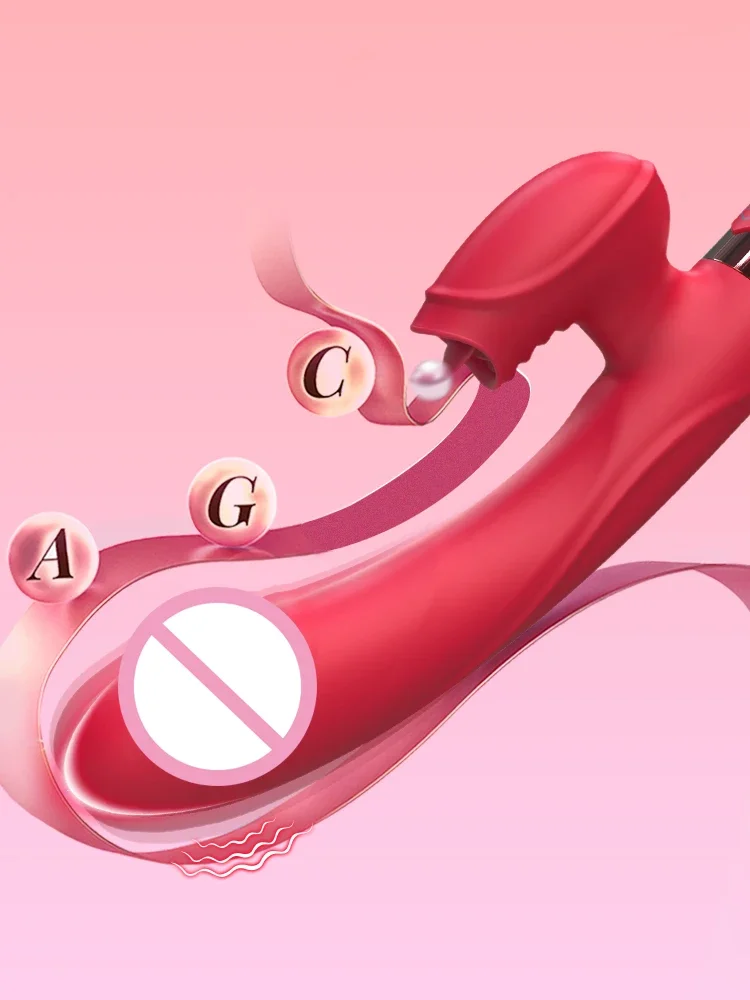 Sexspielzeug-Vibrator für Frauen, Klitorisstimulator, weiblicher Masturbator, G-Punkt-Dildo mit Zungenstimulation, Artikel für Erwachsene ab 18 Jahren_voghion.com
