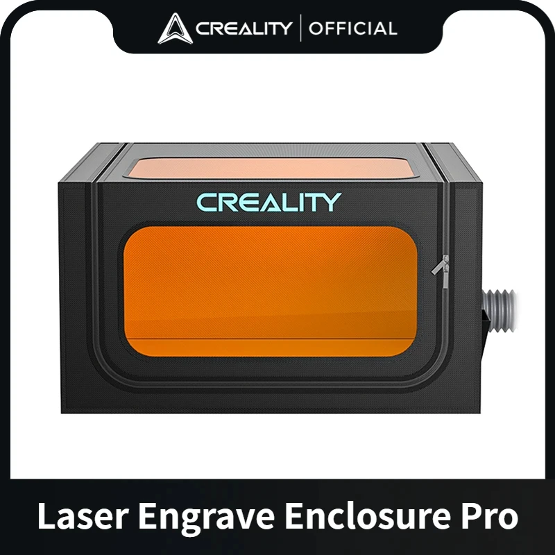 

Creality Laser Engraver Enclosure Pro Fireproof ＆ Dustproof Protective Cover with Exhaust Fan Pipe Fits for Most Laser Cutter