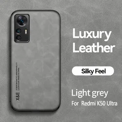 Leather Magnetic Holder Case - Premium Soft Cover - Xiaomi 12X (Light grey)