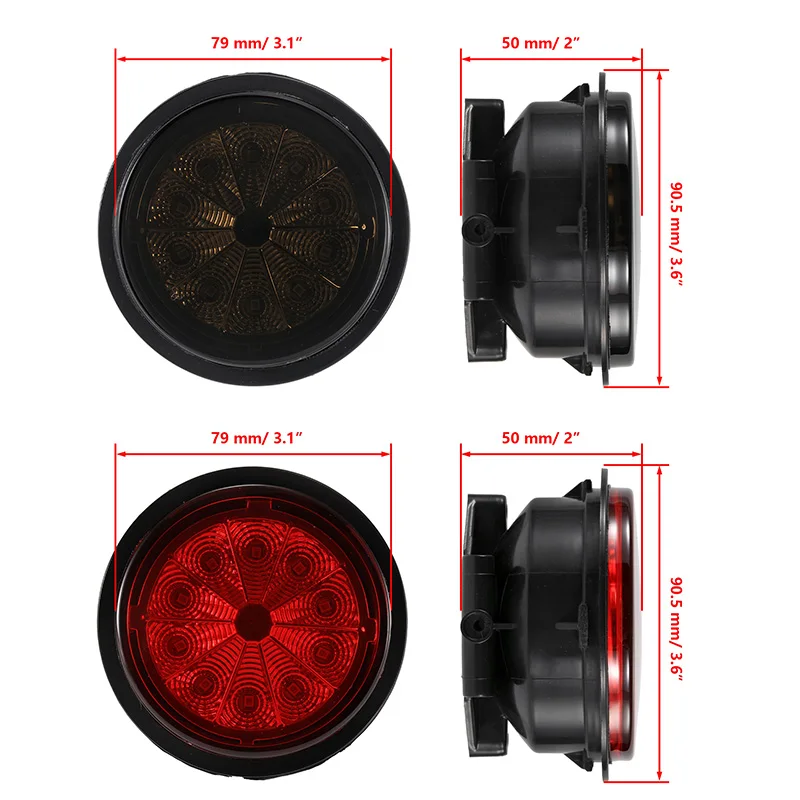 New Modified LED Tail Light With Bulbs Fit For Can-Am Outlander Commander Maverick Renegade 710001645 Car Rear Brake Stop Lights