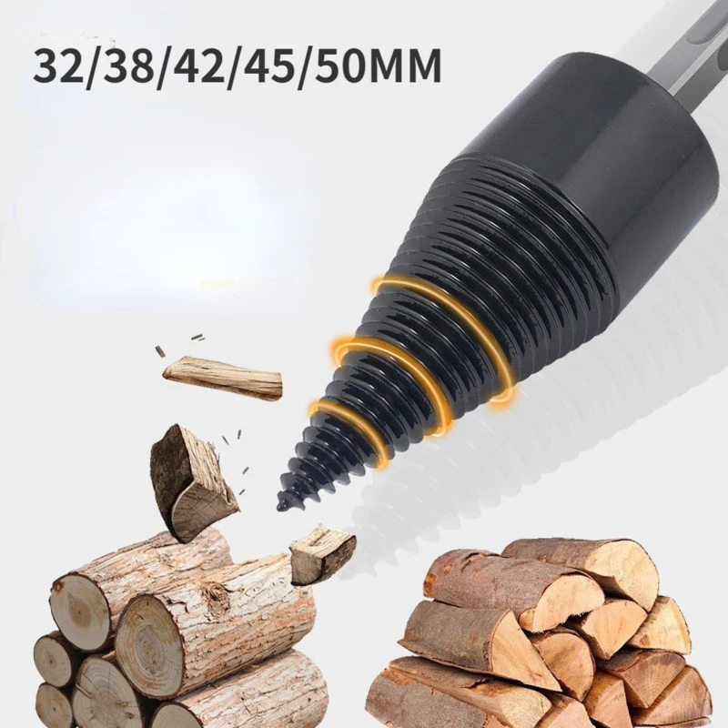 32/38/42/45/50mm Wood Drill Bit Twist Firewood Splitting Drill Bit Wood