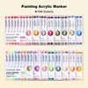 Acrylic Paint Marker Set Languo 144 Colors Art Markers Painting Drawing Pen Graffiti for Stone Disc Card Shoe Glass Art Supplies 1