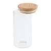 Clear Glass Transparent Glass Food Storage Jar With Lid Tea Coffee Beans Container Snack Nuts Sealed Box Kitchen Organizer 3