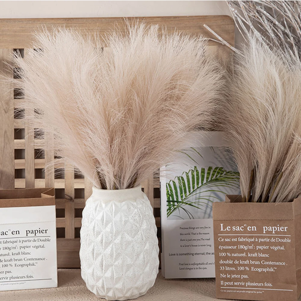 Fluffy Pampas Grass Boho Dewercor Artificial Flower 2