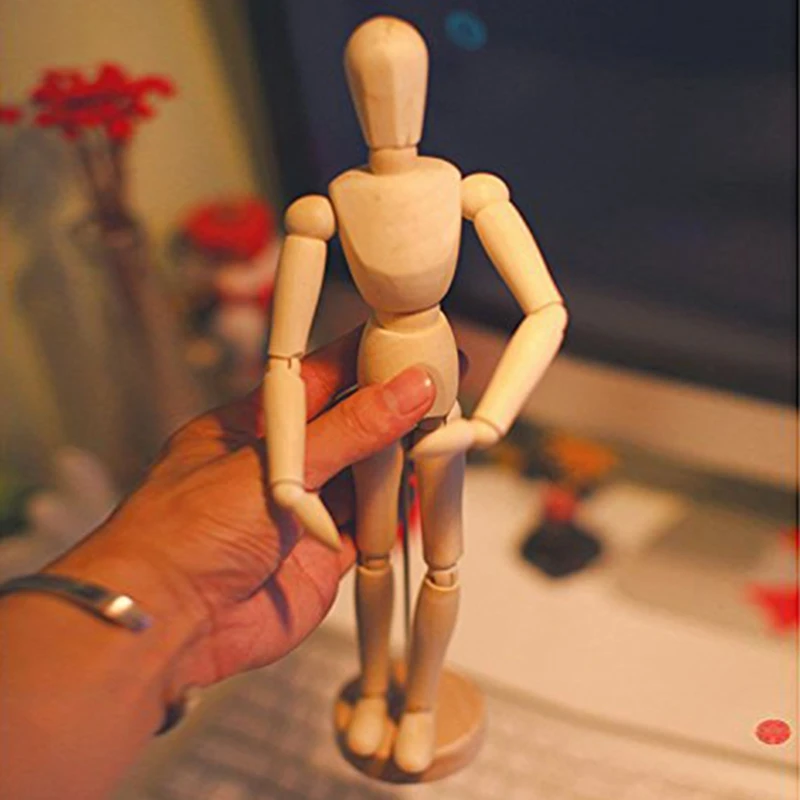 Wooden Drawing Draft 14 Various Poses Drawing Material Movable Model Doll 14 Cm