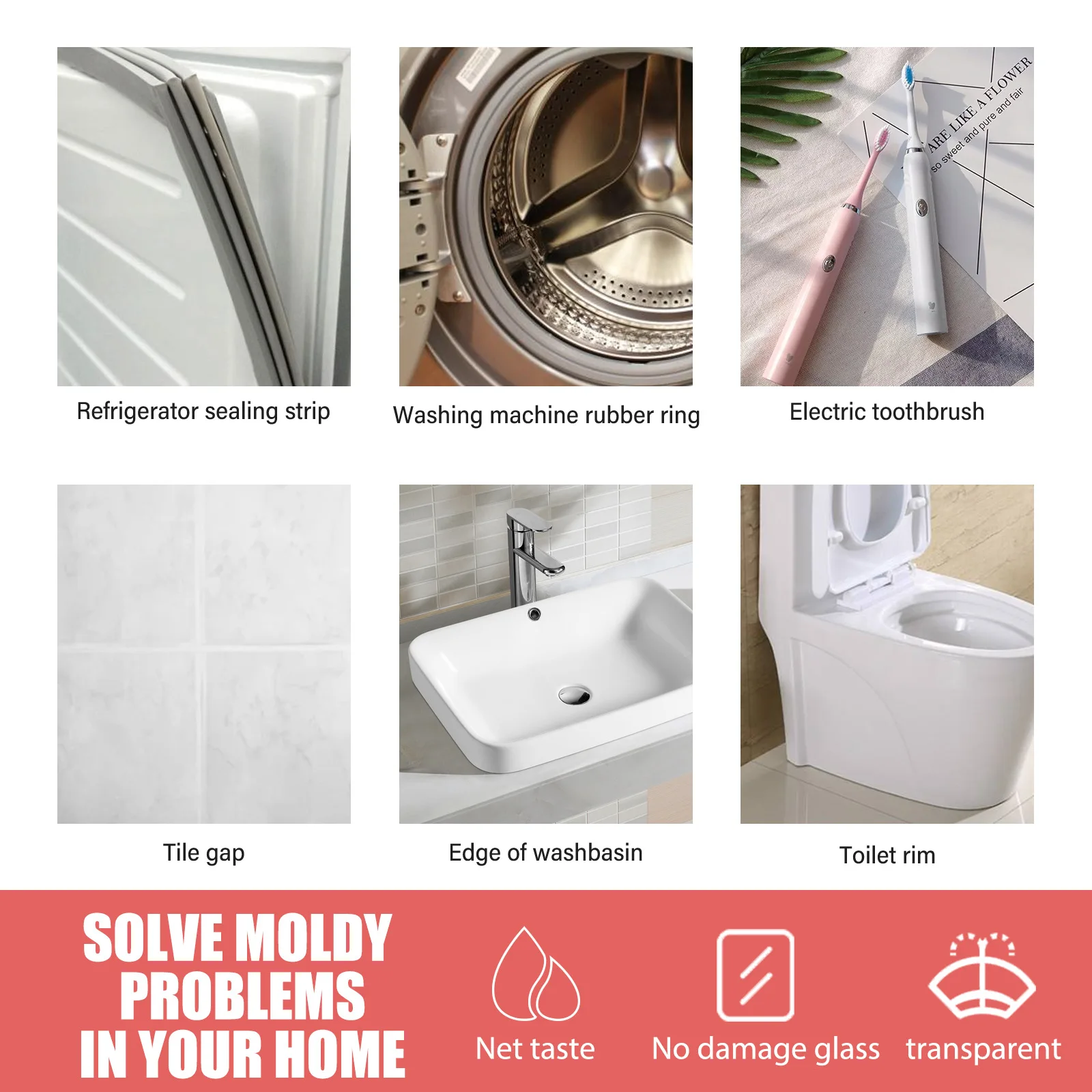 Mold Remover Gel for Bathroom Ceramic Tile Cleaning