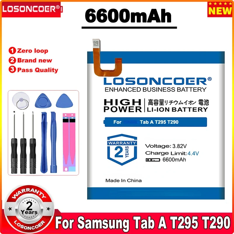 

Аккумулятор для планшета LOSONCOER 6600 мАч для Samsung Galaxy Tab A T295 T290 SWD-WT-N8