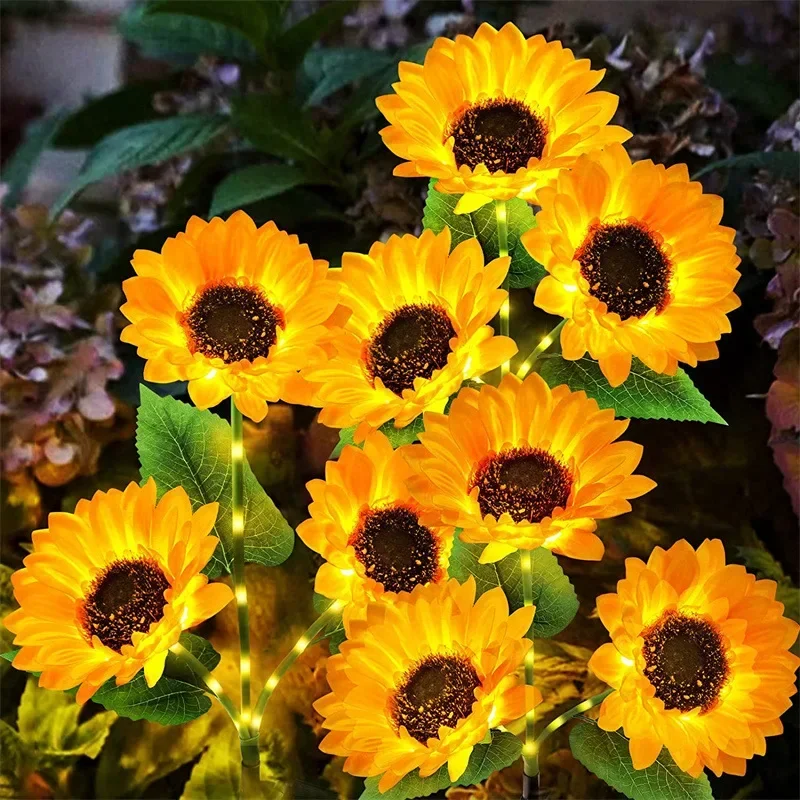 Solar LED Sunflower Outdoor Lawn Light