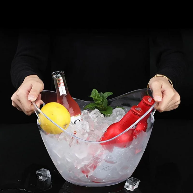 8L Ice Bucket Beer Champagne Wine Cooler Tub Bucket Container Color Changing Ice Holder for Bars Nightclubs Beverage Drinks