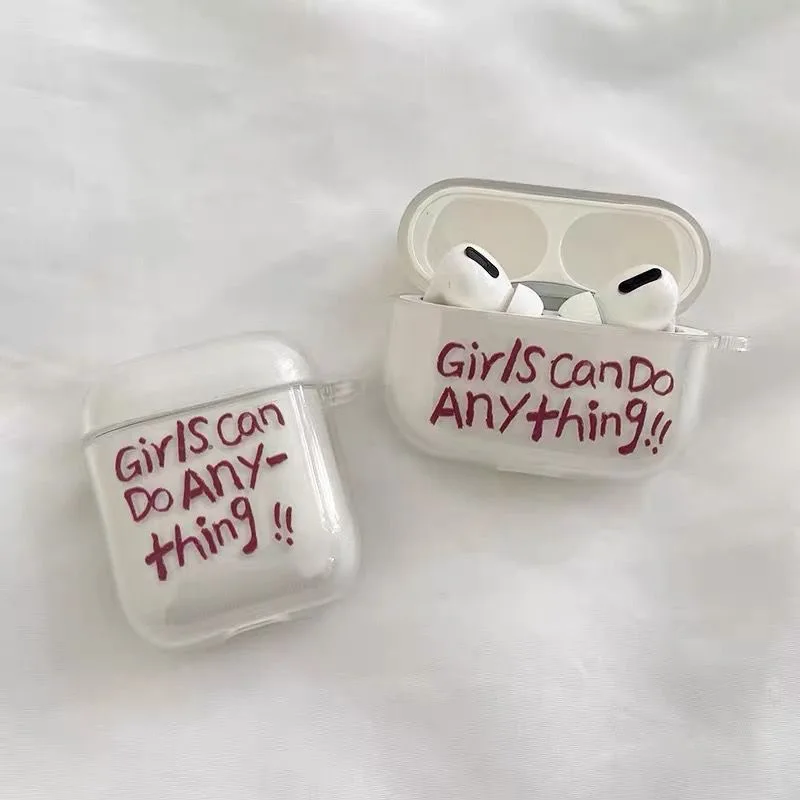 

Korea Letter Girl Transparent for Apple Airpods 3 Pro Case Cute Cartoon Airpods 1 2 Air Pods Pro 2 Case Airpods Case 에어팟 케이스