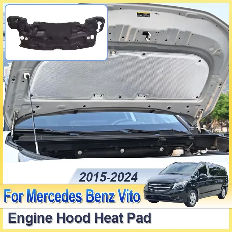 Car Front Hood Soundproof Cover For Mercedes Benz Vito W447 2015-2017 2018 2019 2020 2021 2022 2023 2024 Sound-proofing Cotton