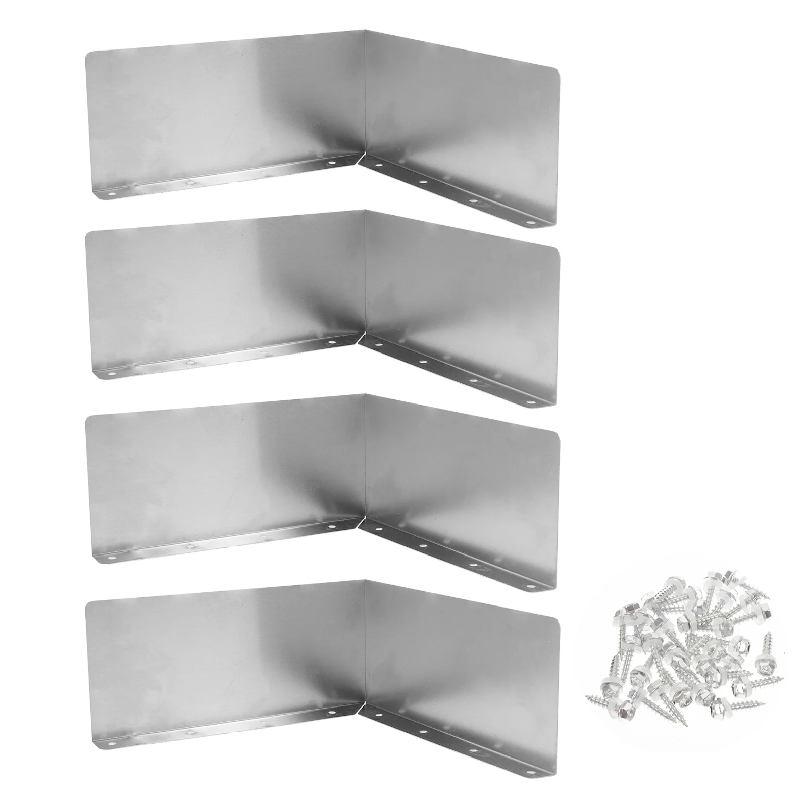 

4 Pcs Concrete Splash Block Roof Rainwater Diverter Splashpad Gutter Drain Shingles Aluminum Parts Downspout Guards