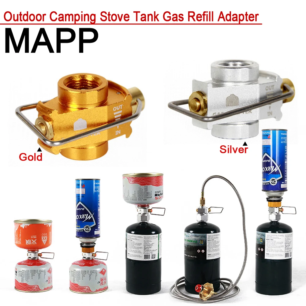 Outdoor Camping Stove Tank Gas Refill Adapter Mapp/isobutane/butane