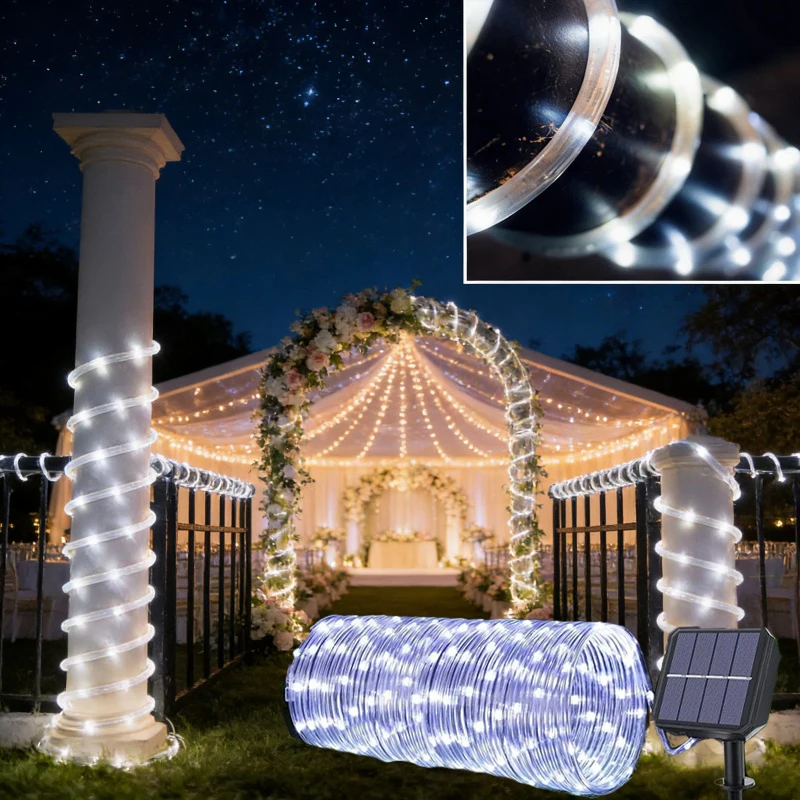 Outdoor LED Solar String Lights – Waterproof Fairy Garland for Garden and Yard Decor