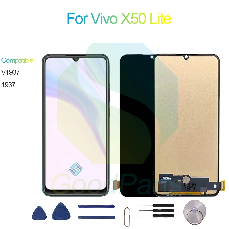ЖК-экран для VIVO X50 Lite, 6,44 дюйма, 1937 дюйма, для VIVO X50 Lite, сменный сенсорный дигитайзер в сборе
