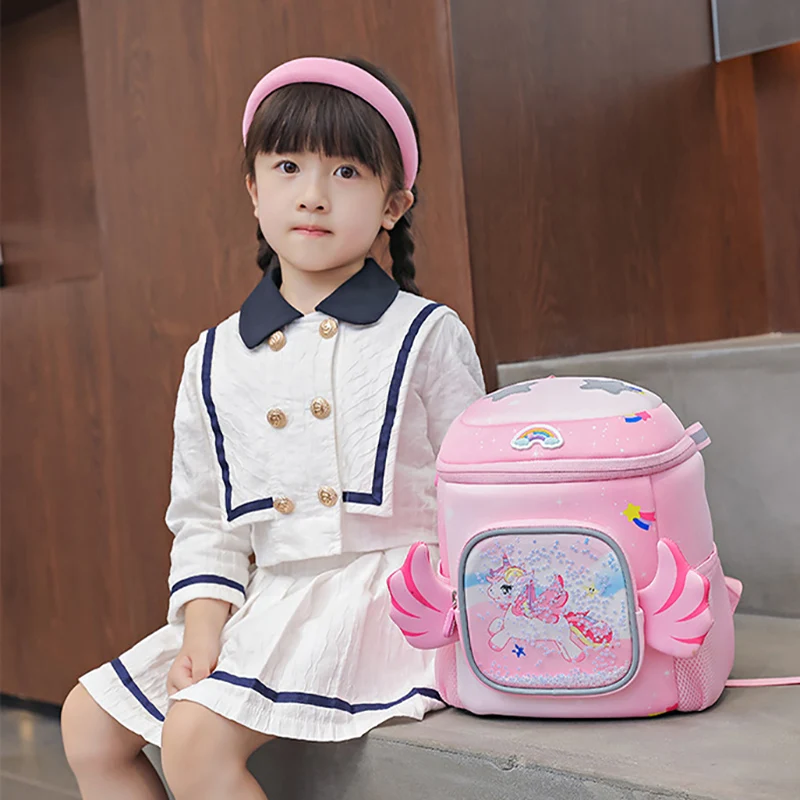 

Girls' School Backpacks Pink Unicorn Schoolbag For Kindergarten Children Kids School Bags Students Pack Mochilas Kawaii Bolsa